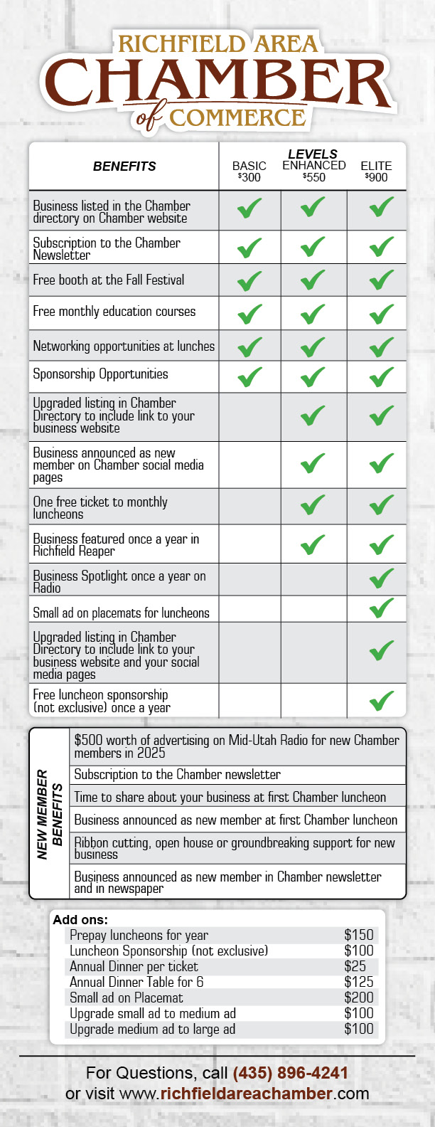 2025 Chamber Member Benefits Package