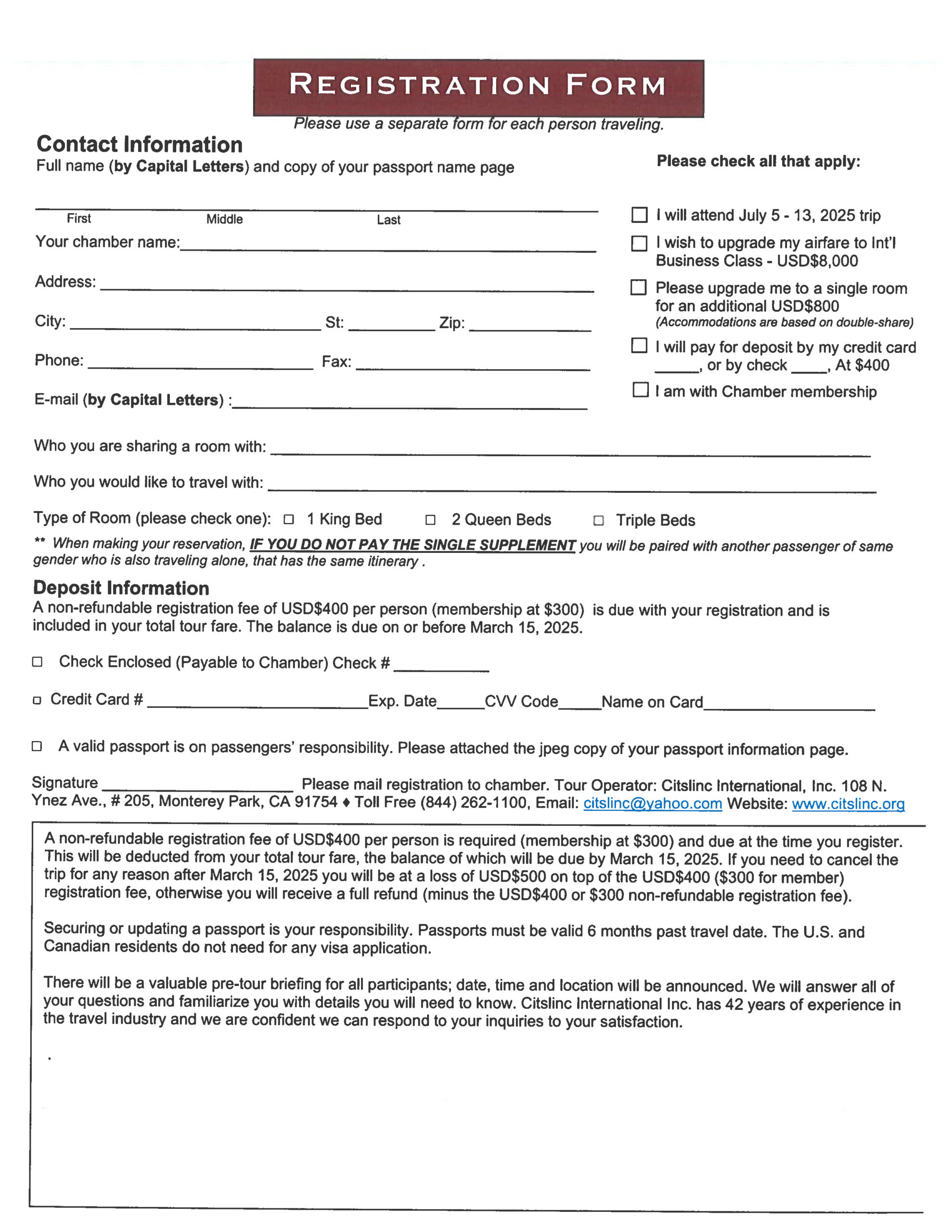 Registration Form- with correct date